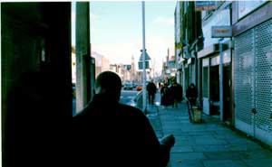 Bethnal Green Road, Bus Stop at 12.57pm Jan 2 1999